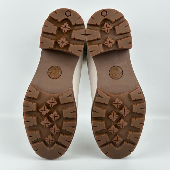 Timberland Kinsley 6” Waterproof Boot Faux Fur Lug White Nubuck Womens 9.5 - Picture 11 of 12